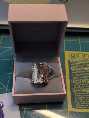Enchanted Forest Bark 18K Gold-Plated Ring Size 5